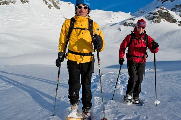 Bei einer Schneeschuhwanderung in Obertauern
