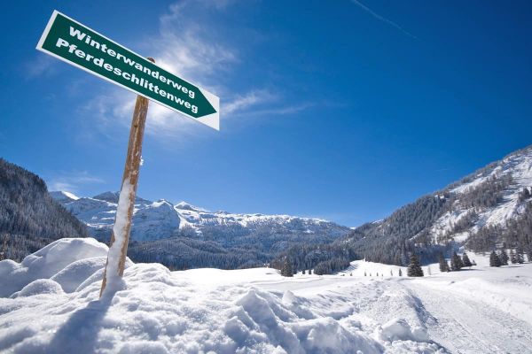 Unterwegs auf bestens geräumten Winterwanderwegen
