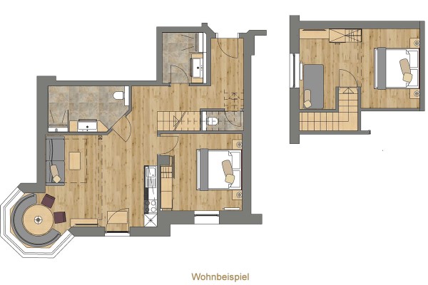 Grundriss Wohnbeispiel