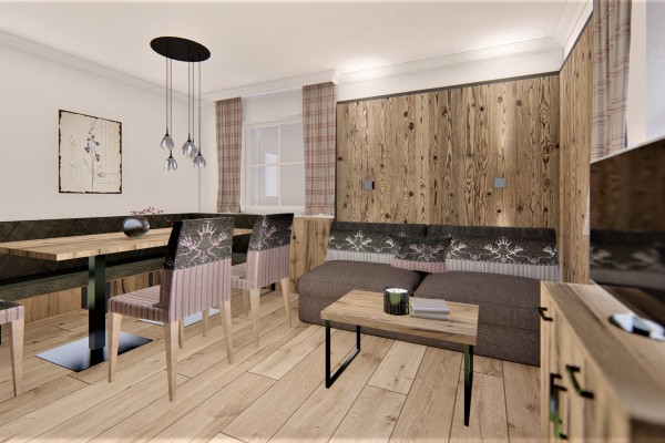 Wohnküche Appartement Lärchensuite